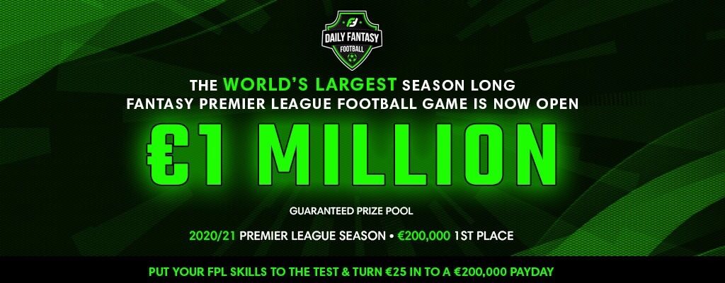 Win your share of €1,000,000 playing Fantasy Premier League football this season